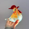 thumbnail image 5 of Handmade Colored Glaze Rooster Figurine, Animal Decor Decorative Statue for Kitchen, Shelf, 5 of 6