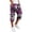 01# Purple, variant on HKYNLAG Mens Long Cargo Shorts Below Knee Casual Elastic Waist Work Capri Pants Camouflage Summer Hiking Camping Stretch Cropped Pants with Multi Pockets Yellow XL