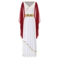 thumbnail image 4 of XUNZOO Women's Greek Beauty Roman Queen Toga Dress Ancient Grecian Empress Maxi Gown Burgundy S, 4 of 6