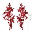 thumbnail image 5 of GROFRY 2Pcs Embroidery Lace Applique Sewing Flower Fabric Collar Patch Motif Wedding Gown Dress Bridal DIY Crafts for Daily Wear Tailor Shops, 5 of 8