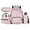 Pink Cat Paw Print, variant on KUIFORTI Cute Bee Boys School Bag Set 4 piece with Lunch Box Pencil Case Water Bottle Sleeve for Students Elementary School Back to School Essentials Gifts Daily Use