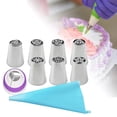 thumbnail image 3 of Reusable Russian Piping Tips, Professional DIY Piping Tips Set Icing Piping 9Pcs, 3 of 7