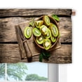 thumbnail image 3 of CUH 1/2/3Pcs Luxury Rod Pocket Valance Curtains Printed Kitchen Panels Short Voile Sheer Fruit Decor Bedroom Half Window Curtain 7#Fruit Printed W:35"x H:24"*2 Panels, 3 of 3
