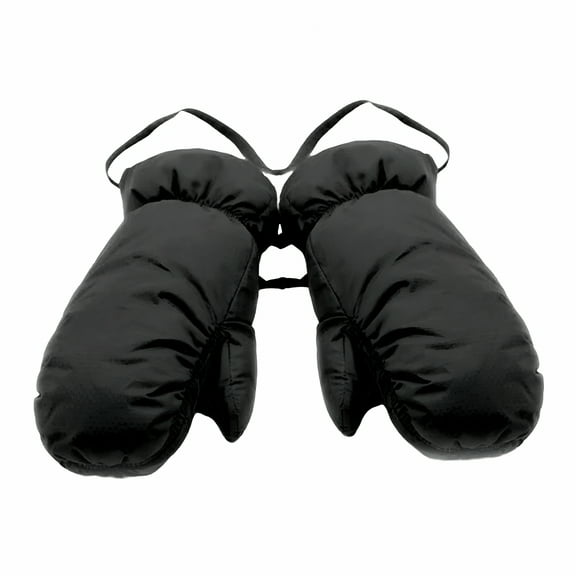 TELOLY Down Mittens Cold Weather Gloves Thickened for Men Women Windproof Insulated Winter Snow Mittens Ski Mittens for Snowboarding Black L