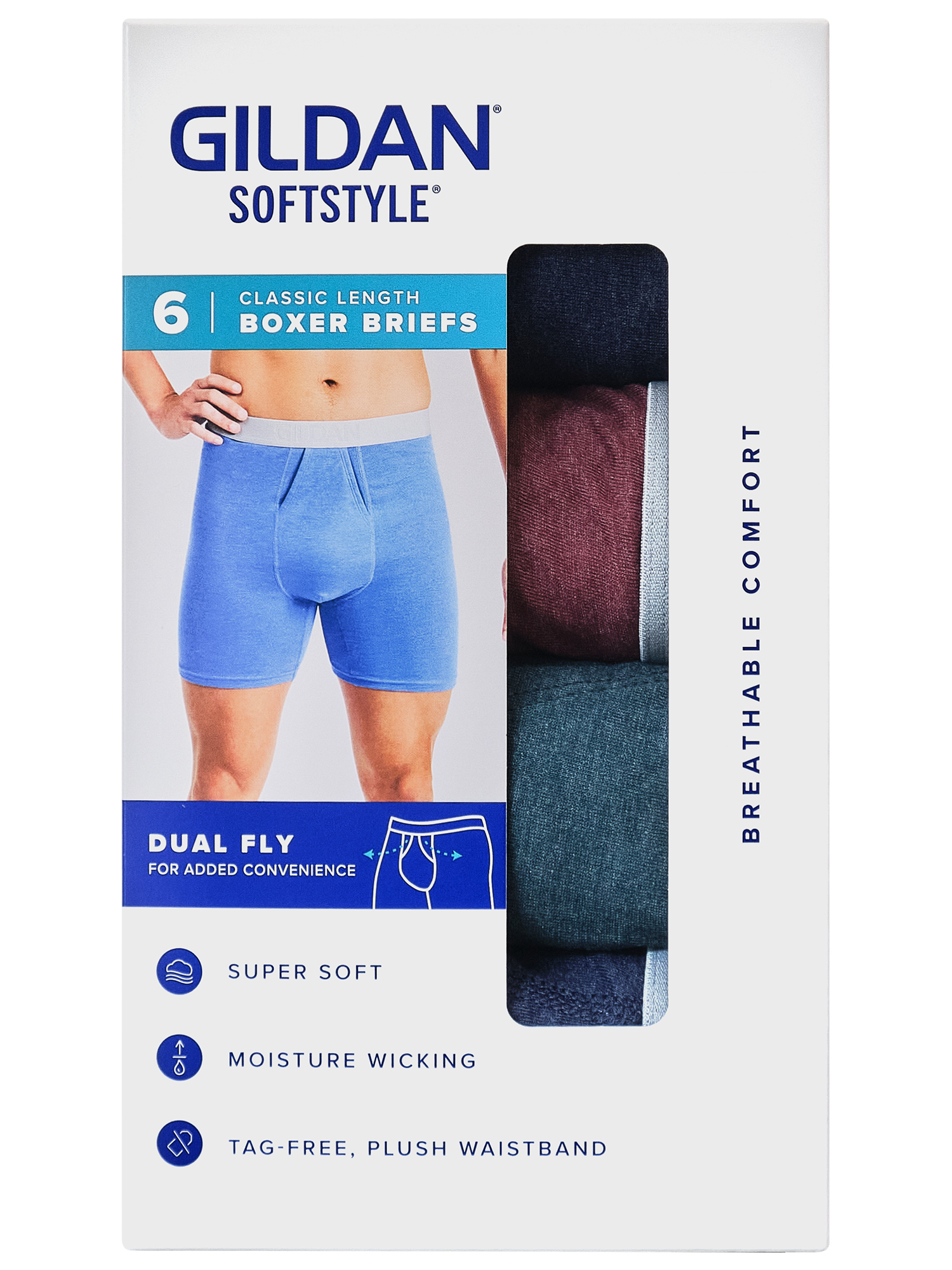 Gildan SoftStyle Men's Boxer Briefs, 6-Pack photo 2