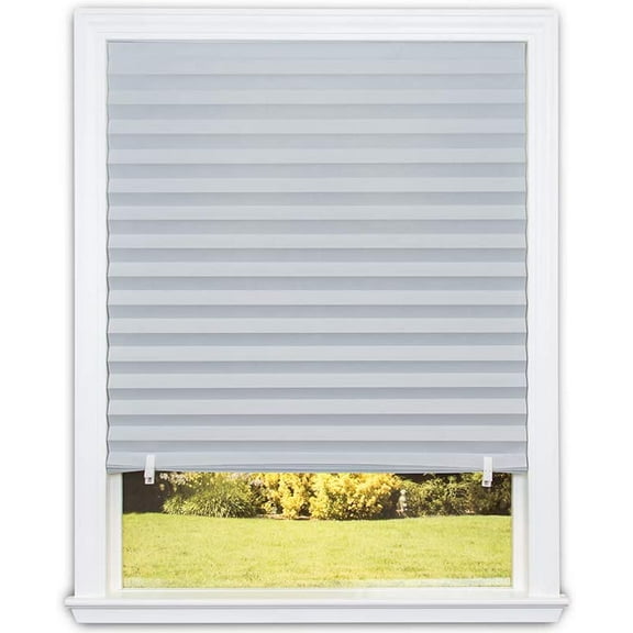 Redi Shade No Tools Original Room Darkening Pleated Paper Shade Gray, 48" W x 72" L, 6 Pack