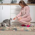 thumbnail image 3 of Pioneer Flower Floral Print Pattern Kitchen Rugs Sets Of 2, Anti Fatigue Non Slip Washable Floor Mats for Kitchen Sink Laundry, 17X30 Inch + 17X47 Inch, 3 of 6
