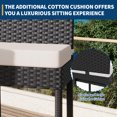 thumbnail image 3 of Ataucjin Patio Wicker Barstools With Cushions, Outdoor Wicker Bar Stools Set of 2, Outdoor Rattan Bar Height Stool Set Armless for Backyard, Poolside, 3 of 7