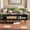 Black, variant on Rattan Wood Dining Table, Rattan Coffee Table with Storage, Farmhouse Boho Center Sofa Table with Sliding Door and Open Shelf for Living Room, Bedroom