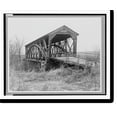 thumbnail image 2 of Historic Framed Print, [Covered bridge, Sangamon County, Illinois], 17-7/8" x 21-7/8", 2 of 9