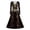 07_Black, variant on 2026 Halloween Women Vintage Flared Dress, V Neck Long Sleeve Gothic Floral Print A Line Dress for Holiday Gathering