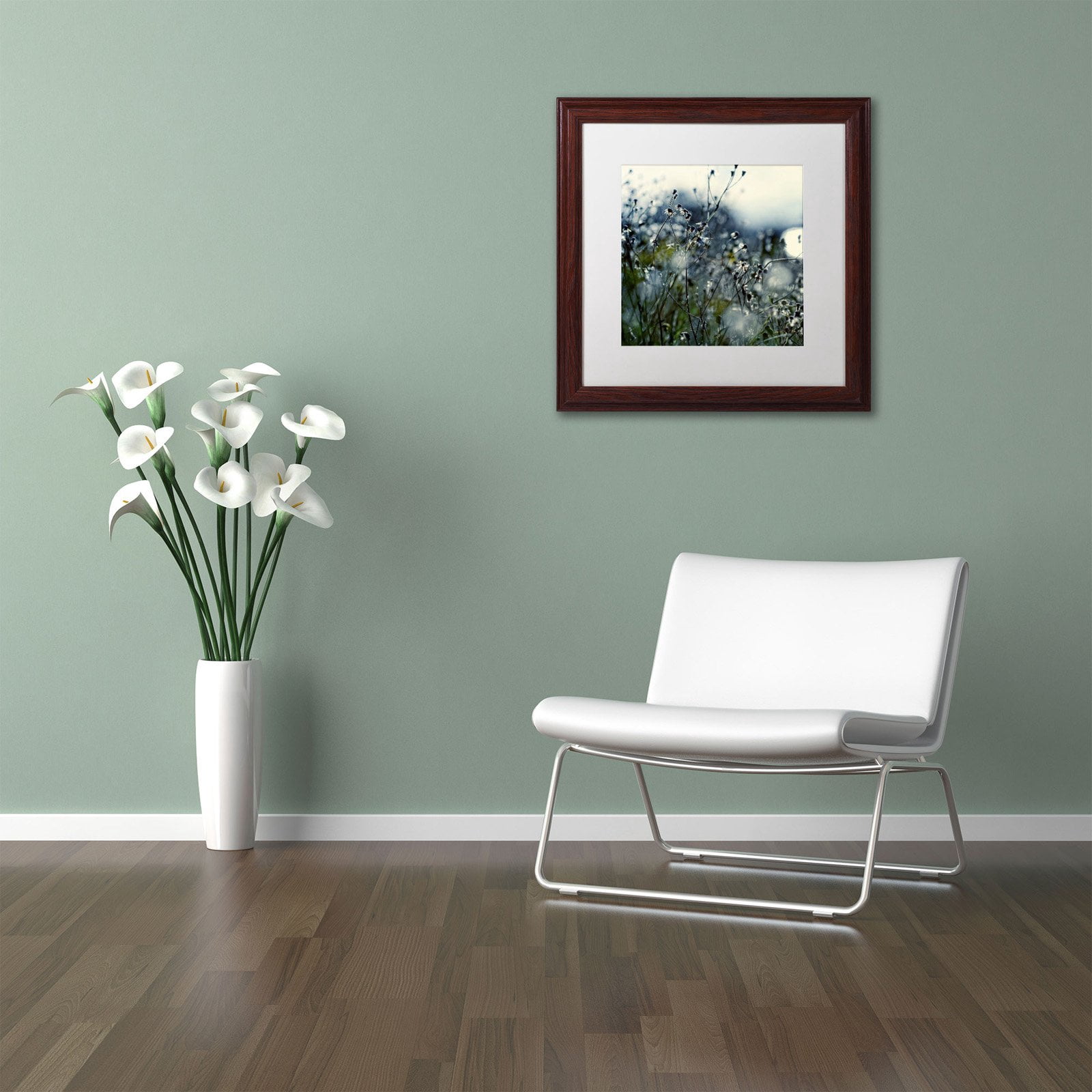 Trademark Fine Art "In Silence" Canvas Art by Beata Czyzowska Young, White Matte, Wood Frame
