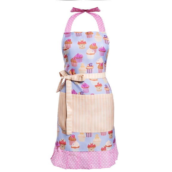 Cute Floral Patterned Vintage Apron With Large Pockets, Perfect For Women And Girls Cooking, Baking, And Making A Great Mother's Day Gift.