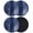 Blue, variant on Burnt Orange Coasters Set of 4, Retro Oil Painting Modern Abstract Art Aesthetics Absorbent Coasters for Drinks, Coaster for Bar Office Dining Coffee Table Decor, Non Slip Round Desk Coaster