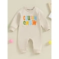 thumbnail image 2 of LMLYSoH Toddler Baby Sweatshirt Rompers Colorful Letter Embroidery Long Sleeve Jumpsuit for Newborn Infant Cute Clothes, 2 of 8