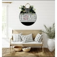 thumbnail image 4 of Eveokoki Home Front Door Sign Funny Wreaths Hanging Wooden Plaque Decoration Round Rustic Wood Farmhouse Porch Decor for Home Front Door Decor, 12 x 12 Inch, 4 of 5