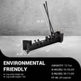 thumbnail image 5 of 12 T Hydraulic Log Splitter Wood Cutter,Manual Log Splitter with Horizontal Full Steel Beam & Built-in Wheel for Backyards, Farms, and Homesteads, 5 of 6