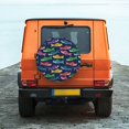 thumbnail image 6 of Susaid Colorful Carp Streamer 1 Print Tire Covers,Waterproof Anti-UV Snow Sun Rain Tire Covers for RV,Truck, SUV, Trailer, Camper-15 inch, 6 of 6
