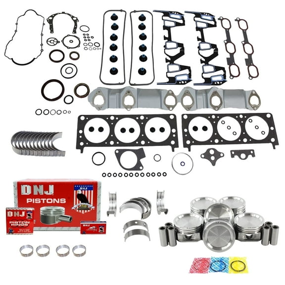 DNJ EK3117 Engine Rebuild Kit Fits Cars & Trucks 1996-1999 Chevrolet Oldsmobile Pontiac Alero Grand Am Lumina APV Montana Silhouette Trans Sport Venture 3.4L OHV V6 12V 207cid VIN E