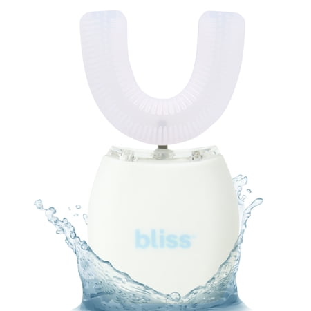 Bliss Automatic Toothbrush - 360 Ultrasonic LED Blue Light for Teeth Whitening - U-Shaped Rechargeable Electric Toothbrush