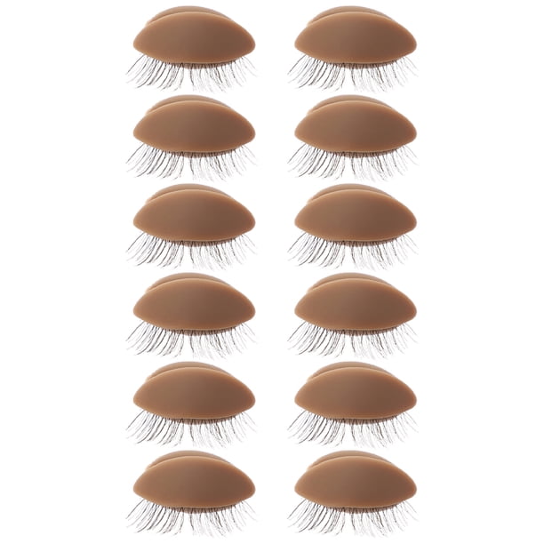 6 parejas Párpados Reemplazo Lásturas Realistas Maniquí Lash Suministros de extensión