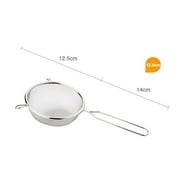Stainless Steel Kitchen Fine Strainer Tea Mesh spots dog collar; Juice Egg Filter with Long Handle and Hooks - image 6 of 7