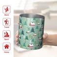 thumbnail image 5 of 12oz Coffee Tumblers Light Green Christmas Village Pattern Stainless Steel Vacuum Insulated Travel Tumbler Coffee Cups Mug with Lid and Straw with Cleaning Brush for Cold & Hot Drinks, 5 of 5