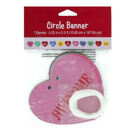 Bulk buys Candy Hearts Circle Ribbon Banner