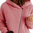 thumbnail image 5 of Kukoosong Women's Fleece Jackets, Fashion Zip Up Thicken Soft Fuzzy Fleece Coats, Trendy Winter Warm Sherpa Jacket Hooded Outwear with Pockets, 5 of 6
