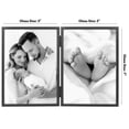 thumbnail image 3 of Americanflat 5x7 Hinge Frame with Shatter-Resistant Glass Hinged Metal Modern Displays Two Photos - Black, 3 of 9
