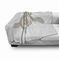 thumbnail image 3 of Turtle Soft Flannel Fleece Blanket, Hand Drawn Floral Tortoise Vortex and Spiral Lines Built in Flappers, Cozy Plush for Indoor and Outdoor Use, 70" x 90", White and Chestnut Brown, by Ambesonne, 3 of 6
