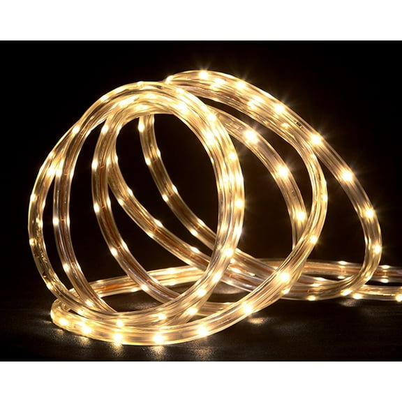 Northlight Flexible LED Outdoor Christmas Rope Light - Warm White - 100' Clear Wire