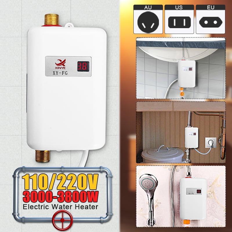 6500W Tankless Instant Electric Hot Water Heater Boiler Bathroom Shower Tap UK