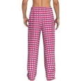 thumbnail image 3 of Fotbe Men'S Pink Ginghamclassic Pajama Pants With Elastic Waist And Drawstring Pockets，Pajama Pants Mens Lounge Pants Super Soft, 3 of 9