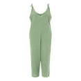 thumbnail image 3 of Women's Sleeveless V-Neck Loose Fit Jumpsuit with Pockets Casual Baggy Summer Outfit, 3 of 6