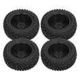 thumbnail image 2 of RC Rubber Tires, Exquisite Craftsmanship 4PCS 1/10 RC Wheels  For 1/10 Flat Sports Car Black, 2 of 8