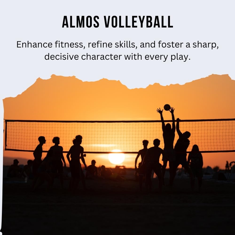 Almos Training Volleyball for Club, Indoor and Outdoor Play, Official Size 5 – Blue Green