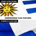 thumbnail image 5 of G128 Combo Pack: Flag Pole 6Ft White Tangle Free & Uruguay Uruguayan Flag 3x5FT Double Sided Embroidered, 5 of 9