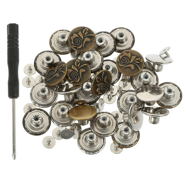 Jeans Rivet Buttons Trousers Buckles Adjustable Jeans Button Elegant Design Men and Women Alloy Material Waist Nail-Free Buckle 3 Sets
