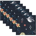 thumbnail image 6 of GZHJMY Space Rocket Cloth Napkins Set of 4, Reusable Washable Polyester Dinner Napkins for Family, Restaurant, Wedding, Party Decor 20 x 20 Inch, 6 of 7