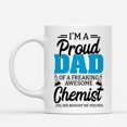 thumbnail image 2 of Coffee Mugs Proud Dad of Awesome Chemist Daughter Gifts for Chemical Father Coffee Lovers 11oz 15oz White Mug Christmas Gift, 2 of 7