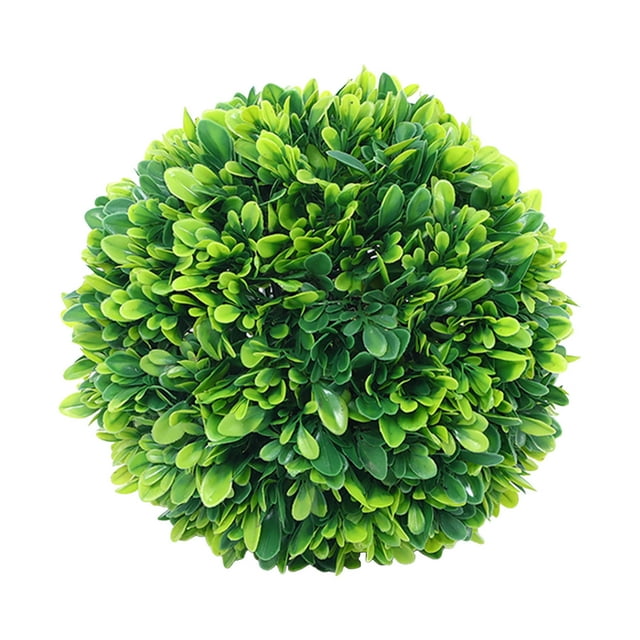 Décoration d'Herbe Simulée Verte Ronde Verte Plastique Florale Plafond Faux Arbre