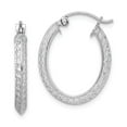 thumbnail image 1 of White Sterling Silver Earring Hoop Women'S 19 mm 17, 1 of 2