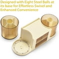 thumbnail image 5 of TACYKIBD Rotating Desk Organizer with 2 Pen Holder, Desk Organizers and Accessories with 10 Slots Pencil Holder for Desk + 3 Drawer, Art Supply Storage Box Caddy for Office Home, 5 of 12