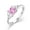 10 October - Pink Tourmaline, variant on Infinity Trinity Irish Celtic Knot Ring for Women Statement Ring Princess Cut Amethyst Ring February Birthstone Jewelry Gifts for Her Size 9