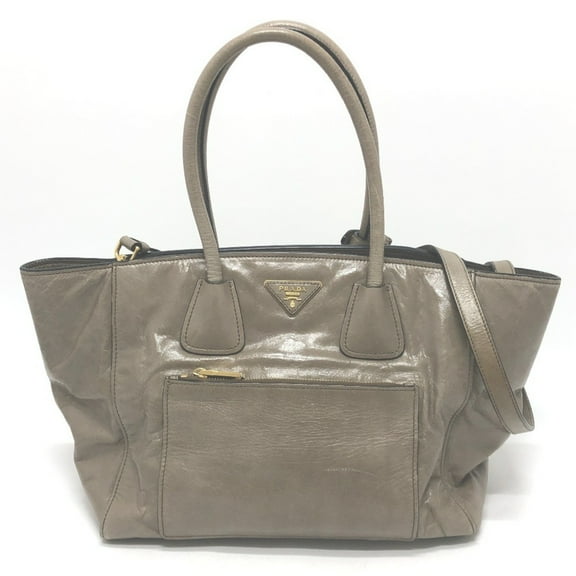 Pre-Owned PRADA BN2626 Logo Bag 2WAY Handbag Shoulder Crossbody Triangle Plate Tote... (Fair)