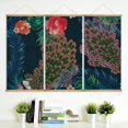 thumbnail image 3 of IDEA4WALL Hanging Poster NO Magnetic Wooden Framed,Green Leaves,Beautiful Flowers Home Wall Canvas Prints Decoration Ready to Hang, 3 of 4