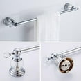 thumbnail image 4 of Crystal Bathroom Accessories, Chrome 24 Inch Towel Bar Set Polished Brass Toilet Paper Holder Towel Ring Coat Hooks Bathroom Hardware 4 Pieces Wall Mounted, 4 of 9
