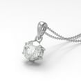 thumbnail image 3 of 2 Ctw Round Moissanite Diamond 925 Sterling Silver Solitaire Women Pendant Necklace, 3 of 3
