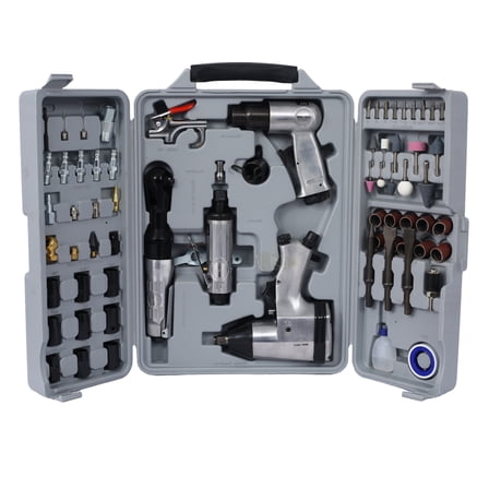 Air Tool Kit 71 Piece - Impact Wrench, Ratchet, Grinder, Hammer - Pneumatic Tools Set with Case
